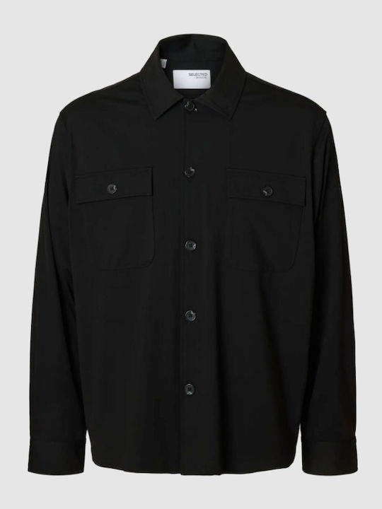 Long Sleeve Overshirt Black