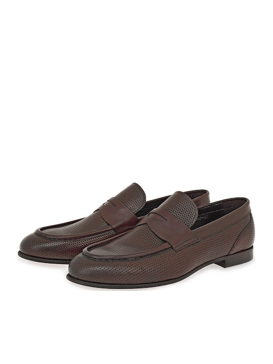 Leder Herren Mokassins in Braun Farbe
