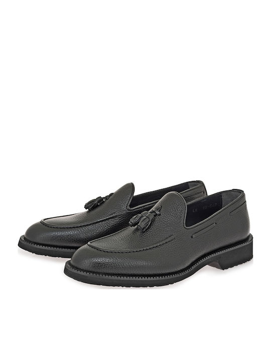 Leder Herren Mokassins in Schwarz Farbe