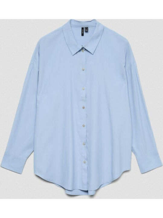 Langärmelig Damen Hemd Cashmere Blue