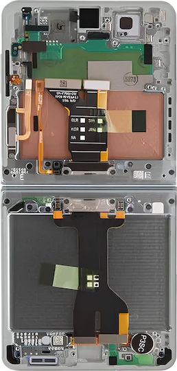Оригинален Комплект Екран Samsung Galaxy Z Flip7 Стъкло Шаси Service Pack Светлозелен
