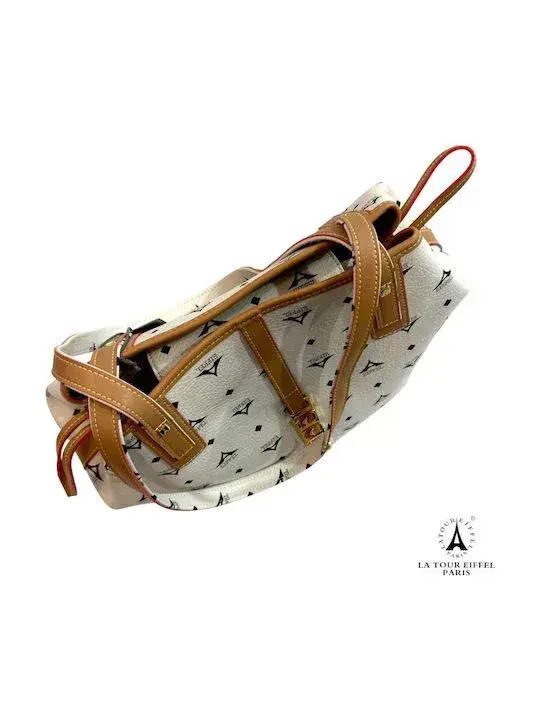 Fabric Women's Drawstring Bag Beige 36-171034-2X