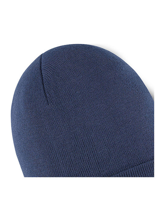 Beanie Unisex Beanie with Rib Knit in Navy Blue color