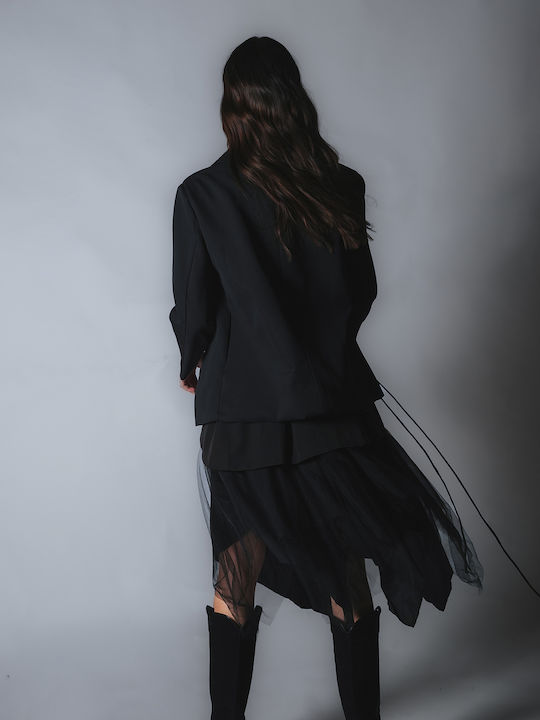 Sotris Long Women's Blazer Black