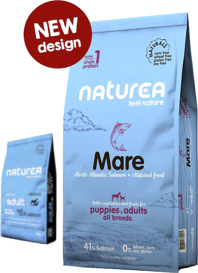 Naturea Naturals 12кг Суха Храна без Глутен за Възрастни Кучета с Сьомга
