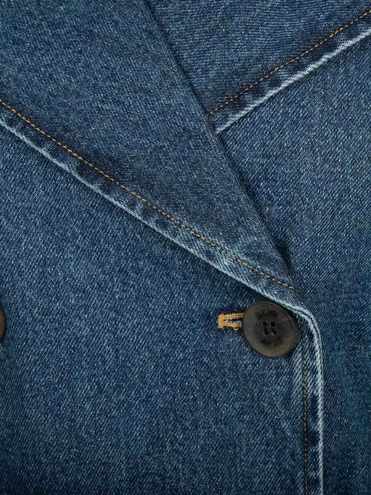 Damen Blau Trenchcoat