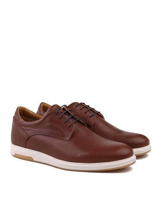 Boss Shoes Δερμάτινα Ανδρικά Casual Παπούτσια Καφέ