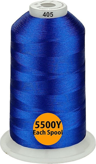 Embroidery Thread Set 4 Spools 5000 M Blue Shades
