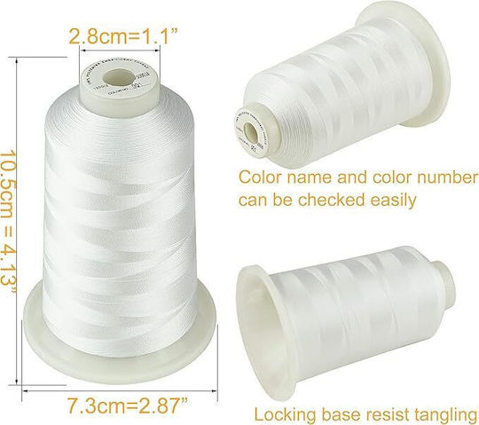 Embroidery Thread Set 4 Spools 5000 M Assorted Colors