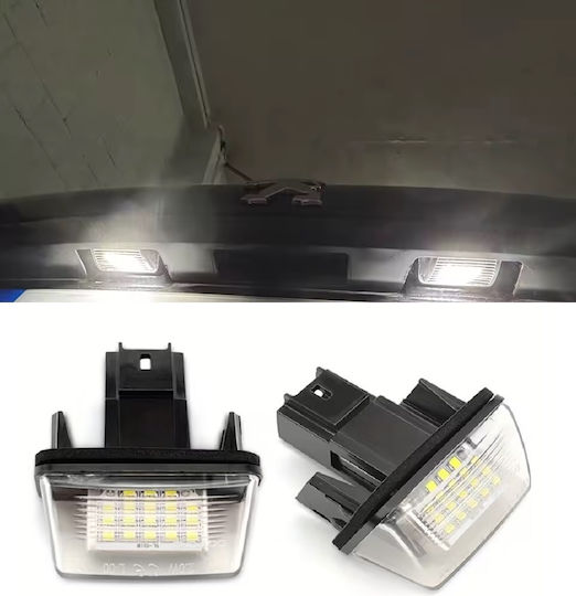 Best-Ka Светлини за регистрационната табела LED за Citroen C3 / C4 / C5 / Berlingo / Xsara / Saxo / C3 Picasso / C4 Picasso / Xsara Picasso Peugeot 206 / 207 / 306 / 307 / 308 / 406 / 407 / 5008 / Partner 2бр