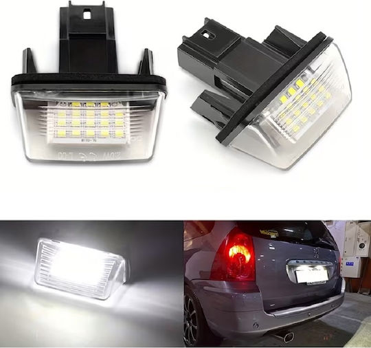 Best-Ka Светлини за регистрационната табела LED за Citroen C3 / C4 / C5 / Berlingo / Xsara / Saxo / C3 Picasso / C4 Picasso / Xsara Picasso Peugeot 206 / 207 / 306 / 307 / 308 / 406 / 407 / 5008 / Partner 2бр