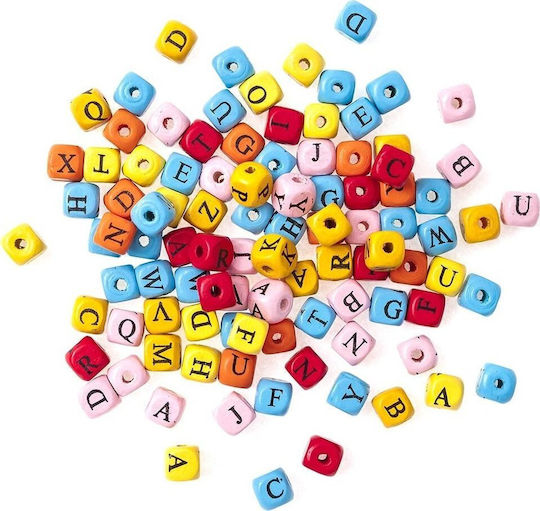 Dp Craft Wooden Colorful Letter Beads 100 Pieces