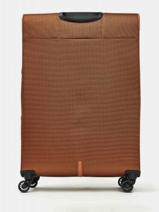 Mandarina Duck Zephyr Large Fabric Suitcase Marmalade With 4 Wheels Height 83cm