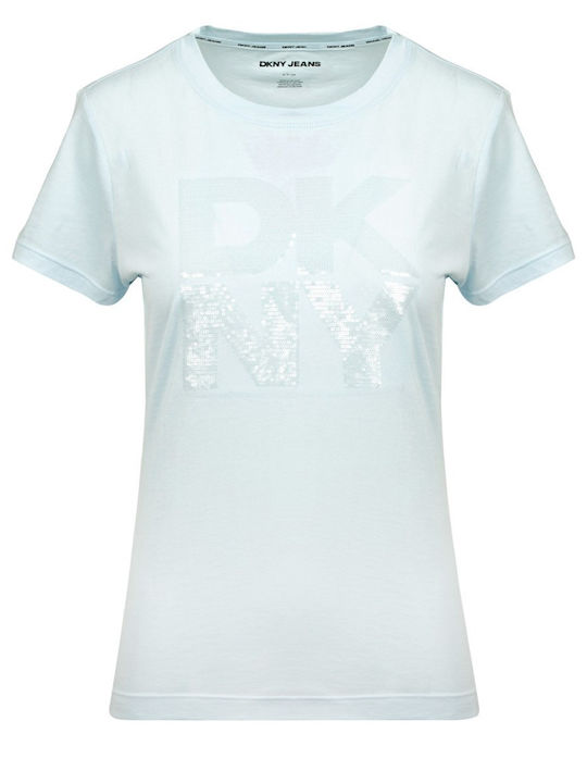 Damen Bluse Baumwolle Kurzärmelig Light Blue