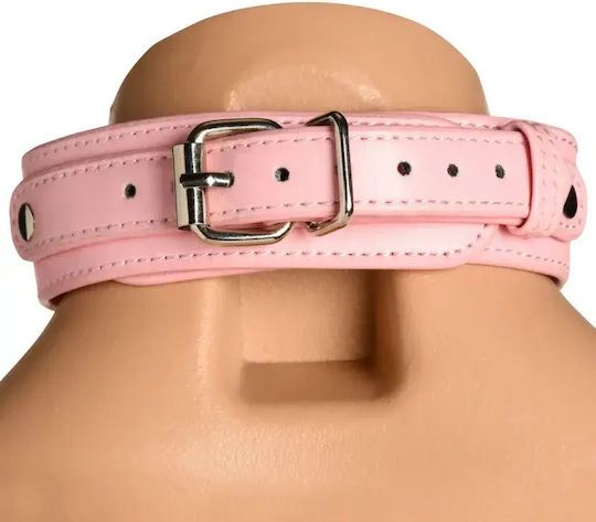 Vixen Rosa Weibliches Brusthalsband Leder- und Latex-Outfit