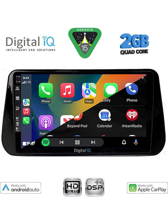 Digital IQ Car Audio System for Hyundai iX45 Santa Fe 2018-2023 Bluetooth USB Wi-Fi GPS Apple CarPlay Android Auto with 10 Inch Touch Screen DIGITAL IQ BXC 3238B CPAA