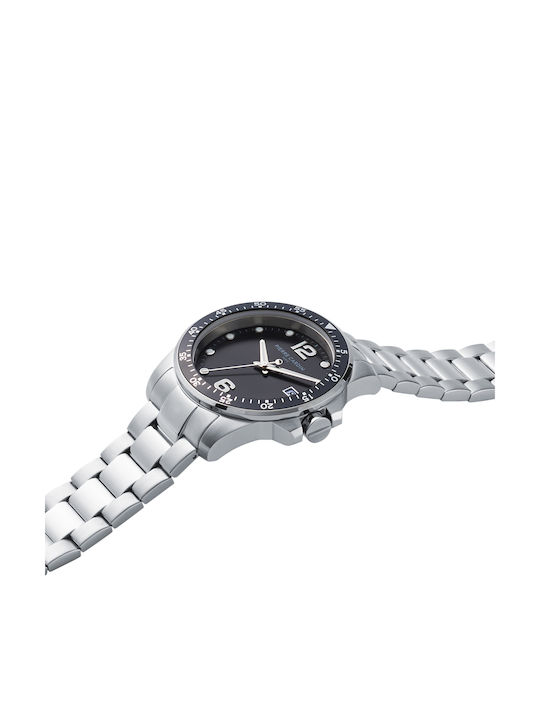 Pierre Cardin Herrenuhr 40mm Batterie mit Silber Metallarmband