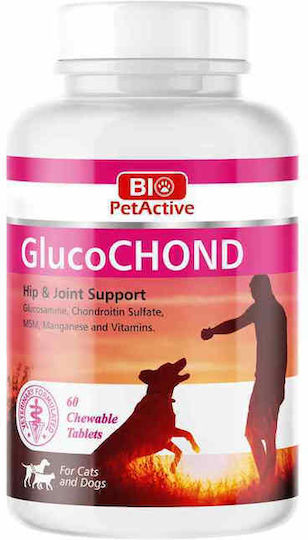 Bio Petactive Glucochond Dietary Supplement for Dogs and Cats in Tablets 60 tabs for Joints