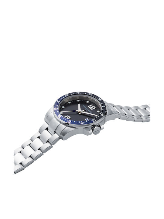 Pierre Cardin Herrenuhr 40mm Batterie mit Silber Metallarmband
