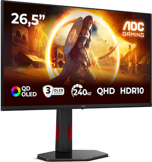 AOC Q27G4ZDR QD-OLED HDR Gaming Monitor 25.6" QHD 2560x1440 240Hz with Response Time 0.3ms GTG