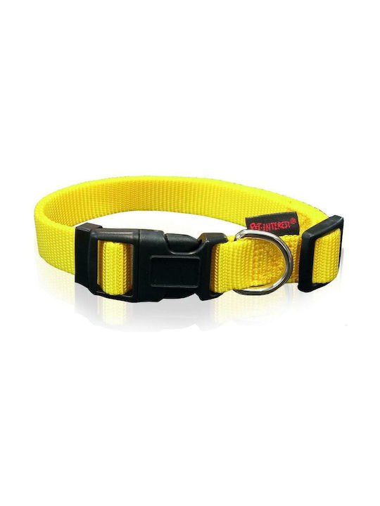 Pet Interest Plain Line Ошийник за Куче в Жълт Цвят Medium 20mm x 32 - 50cm