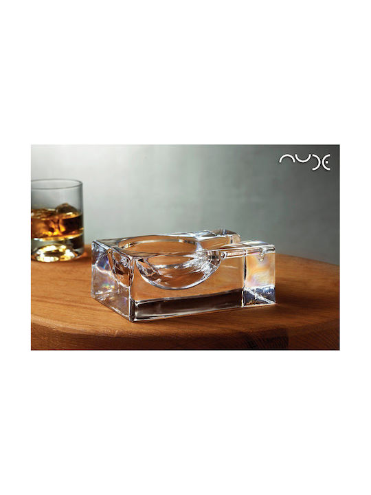 Τασάκι Πούρου Κρυσταλλίνης Fumo Nude 15x10x5,5εκ Nu25401 Διάφανο Υλικό Κρυσταλλίνη Nude Nu25401