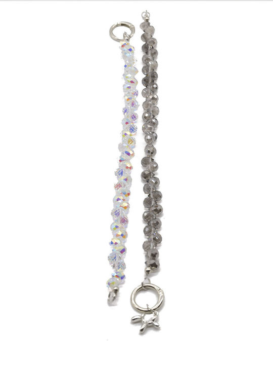 Eleganter Schlüsselanhänger Kette – Schwarzer Kristall