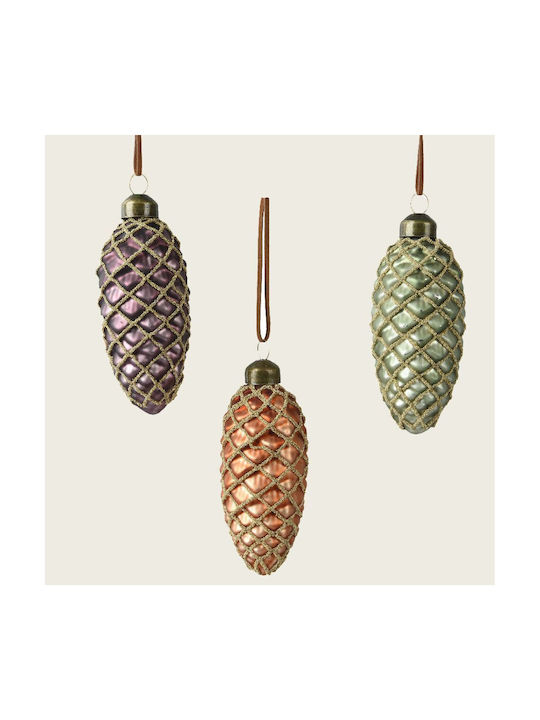 Pine Nut Christmas Tree Ornament Purple 4.5x10cm Pine Nut Christmas Tree Ornament Purple 4.5x10cm