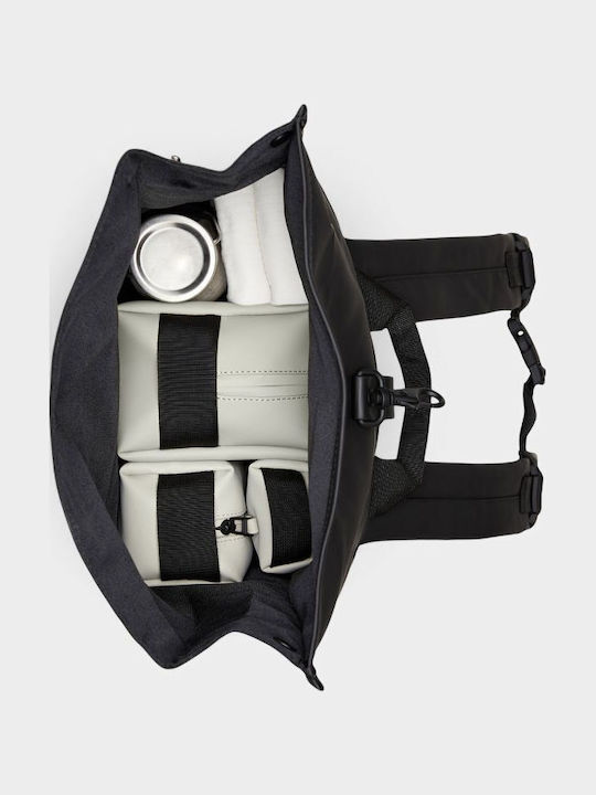 Rains Rolltop Rucksack Μαύρο