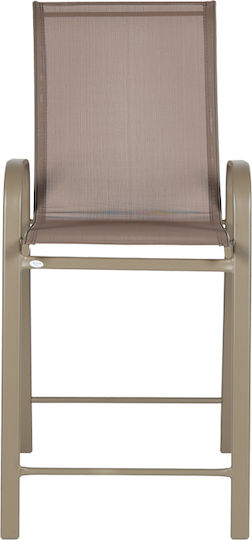 Hocker für Bar Für den Außenbereich Calan Ανοιχτή Καφέ Απόχρωση 1Stück 55x70x114cm