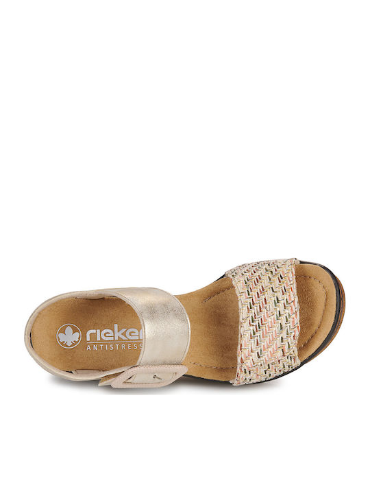 Damenplattformen Beige