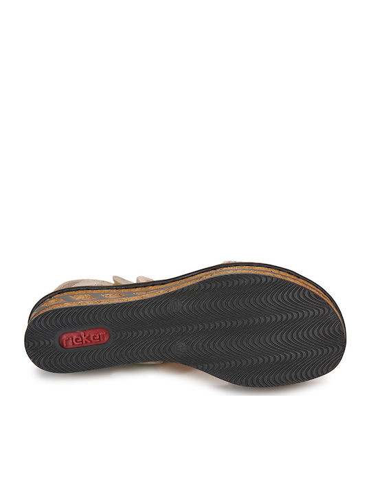 Damenplattformen Beige