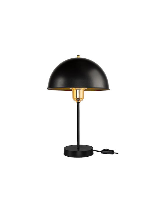 GloboStar GAZETA Plastic Vintage Table Lamp for Socket E27 with Black Shade and Base