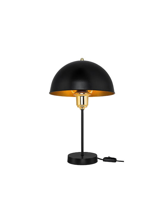 GloboStar GAZETA Plastic Vintage Table Lamp for Socket E27 with Black Shade and Base