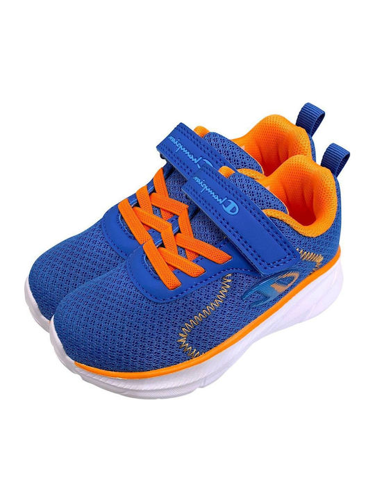 Kids Sports Shoes Running with Hoop & Loop Closure Blue