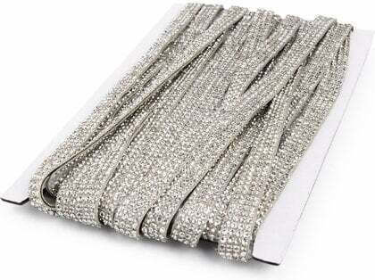 Strass 2.5mm Adhesive Trim 1cm X 10m 4 Rows 0501116