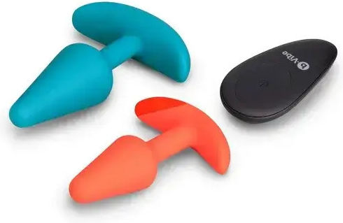 Butties Anal Training Set Vibration Anal Plug with Remote Control 2 Pieces