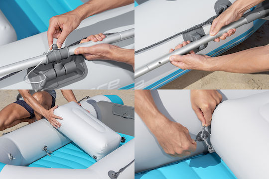 Bestway Inflatable Boat For 2 Adults Blue With 2 Paddles 230x130cm