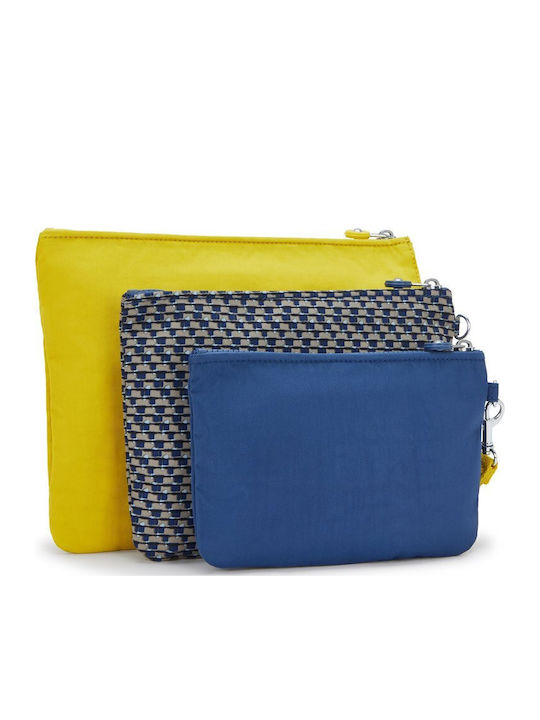Kipling Τσαντάκι Χειρός Σετ 3 Ιaka L Inside Yellow