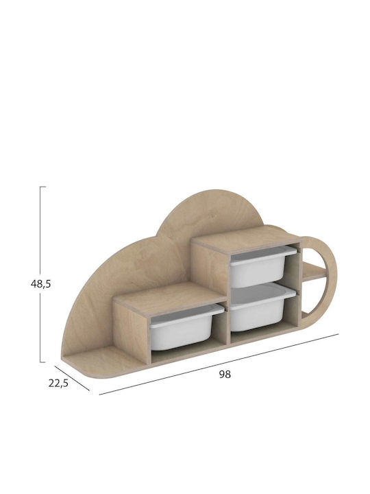Kids Wall Mount Shelf 98x22.5x48.5 cm