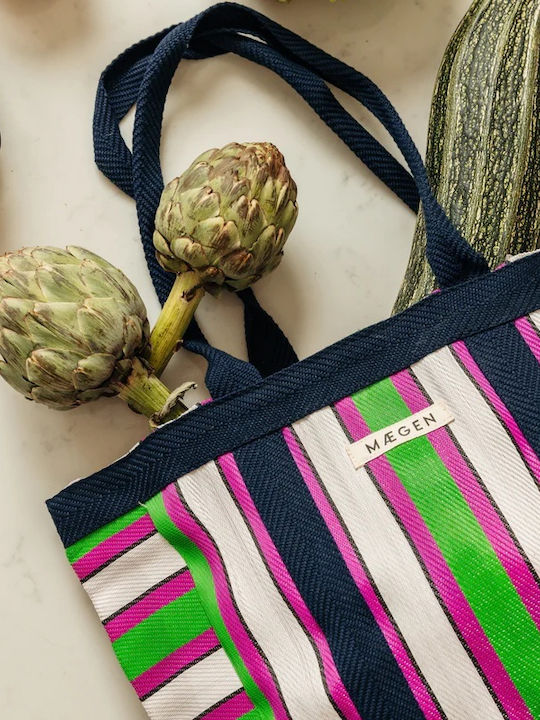 Μεγάλη Τσάντα Ώμου Everywhere Bag Navy Green Pink Maegen