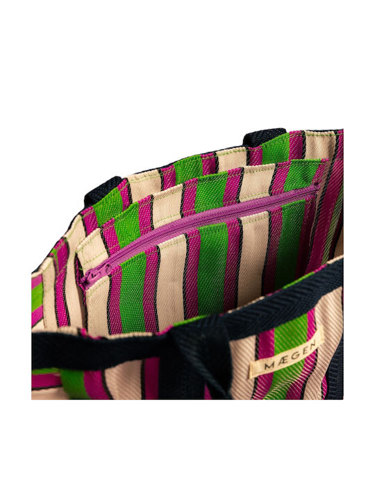 Μεγάλη Τσάντα Ώμου Everywhere Bag Navy Green Pink Maegen