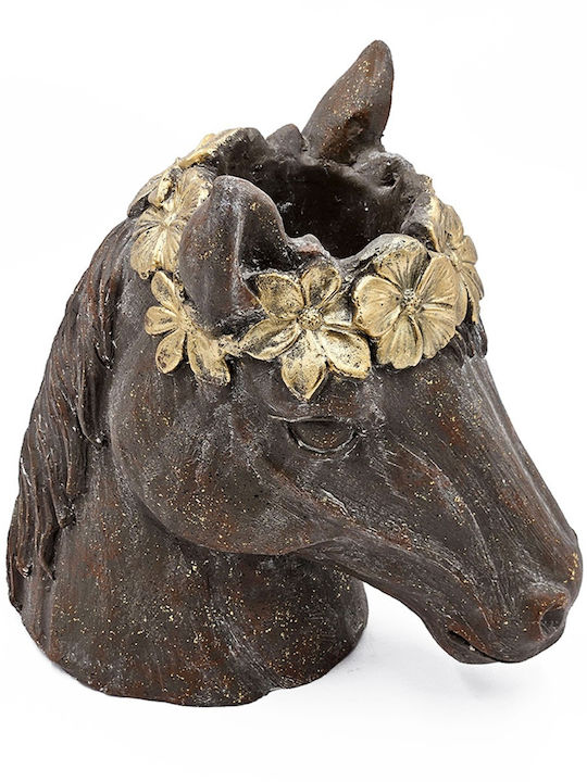 Artekko Animal Кафяво Каспо Глава На Кон Магнезий 36.5x21.5x34.5 См 36.5см X 21.5см X 34.5см