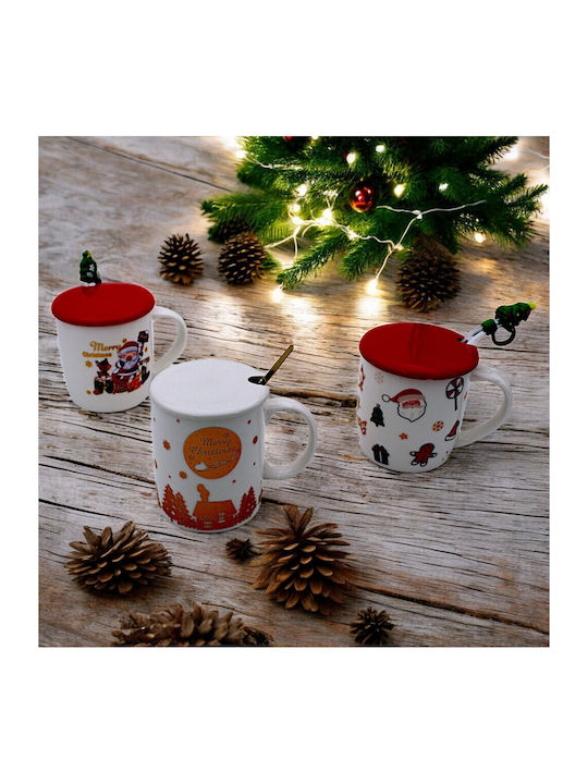 Kaffeetassen-Deckel mit Weihnachtsbäumen Kaffeetassen-Deckel mit Weihnachtsbäumen