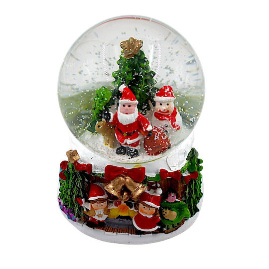 Christmas Decorative Gift Lighted with Santa Claus 9x9x12.5cm