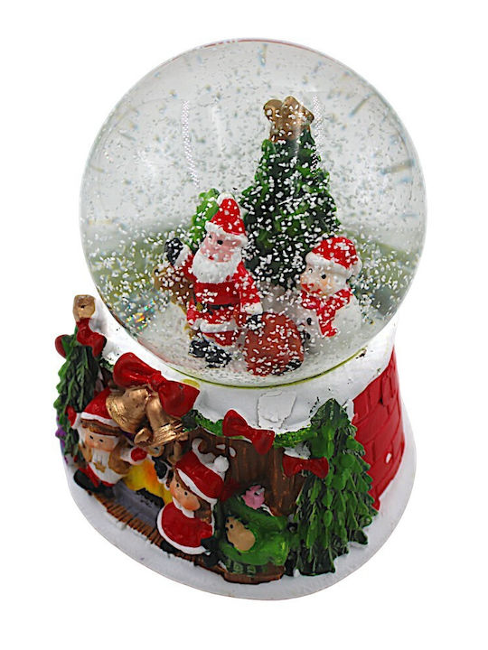 Christmas Decorative Gift Lighted with Santa Claus 9x9x12.5cm