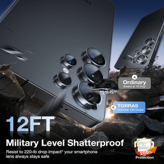 Torras Προστασία Κάμερας Μεμβράνη Μαύρο για το Samsung Galaxy S26 Ultra