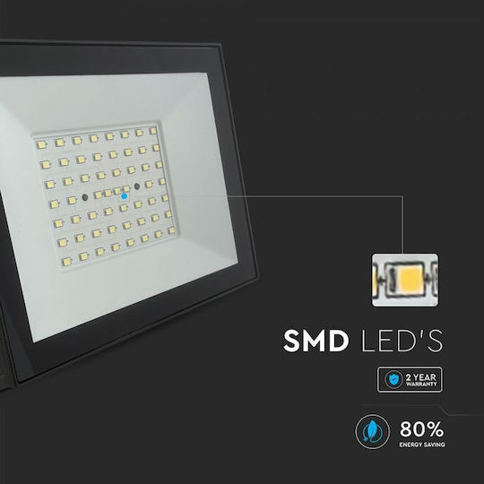 V-TAC Στεγανός Προβολέας LED 50W Ψυχρό Λευκό 6500K IP65