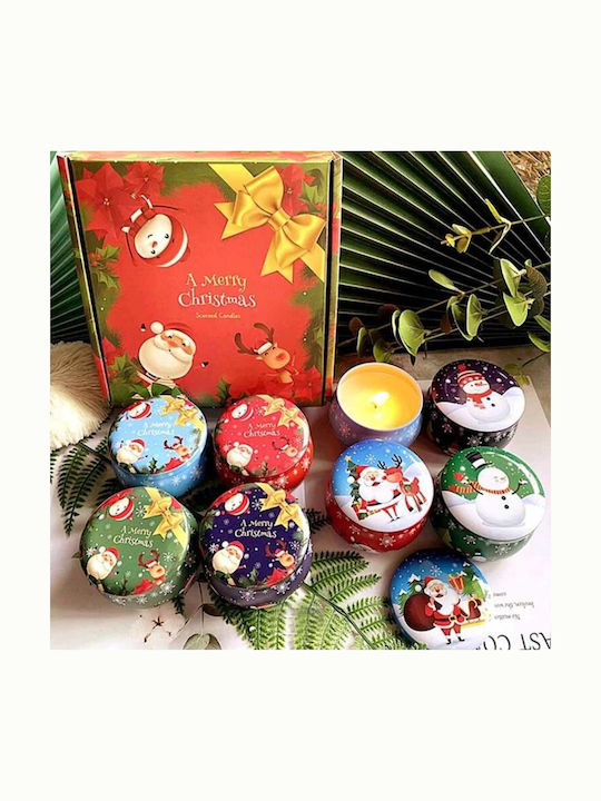 Christmas Metallic Candle 6x4cm (Μiscellaneous Colors)