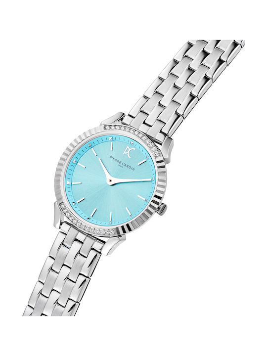 Pierre Cardin Γυναικείο Ρολόι 32mm Μπαταρίας με Ασημί Μεταλλικό Μπρασελέ
